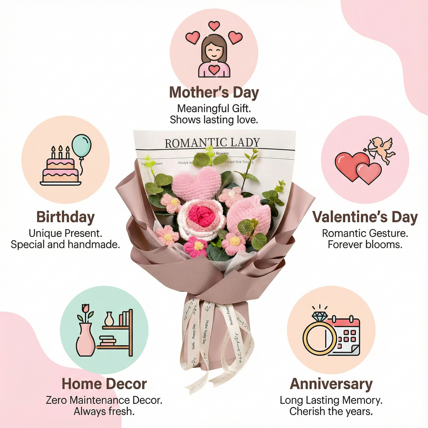 Blush Hearts & Roses Bouquet