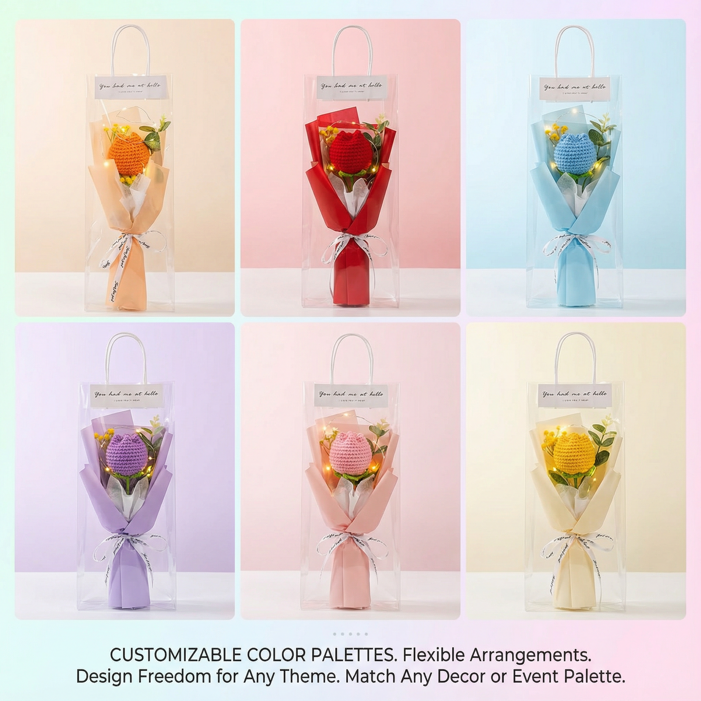 Tulip & Sunflower Crochet Bloom