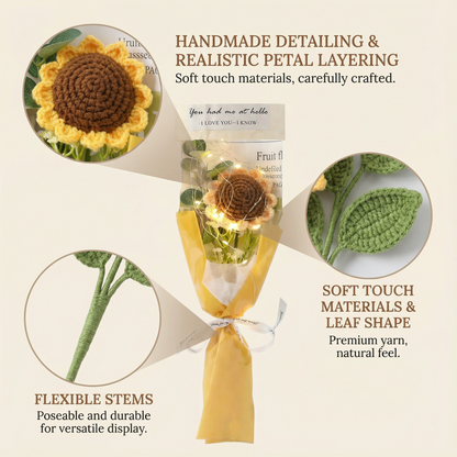 Tulip & Sunflower Crochet Bloom