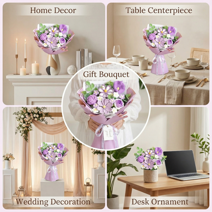 Cozy Petals Knitted Flower Bouquet