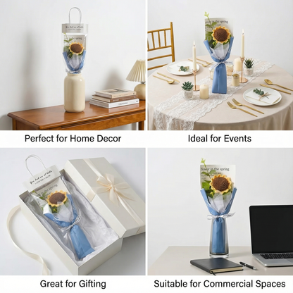 Tulip & Sunflower Crochet Bloom