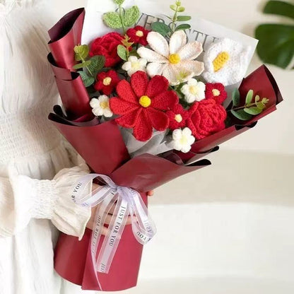 Cozy Petals Knitted Flower Bouquet