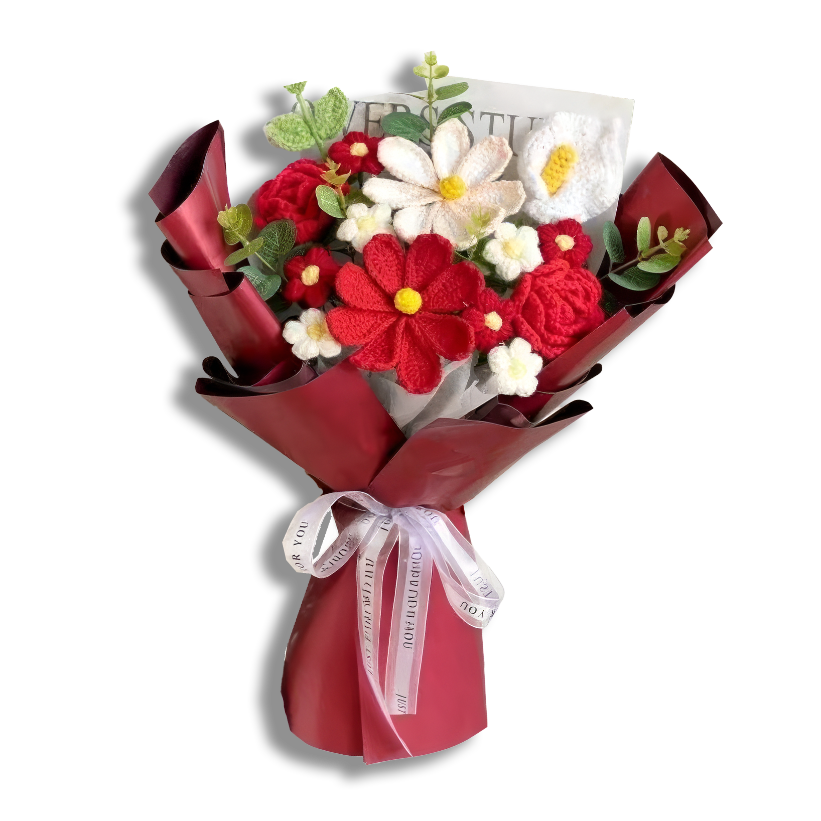 Cozy Petals Knitted Flower Bouquet